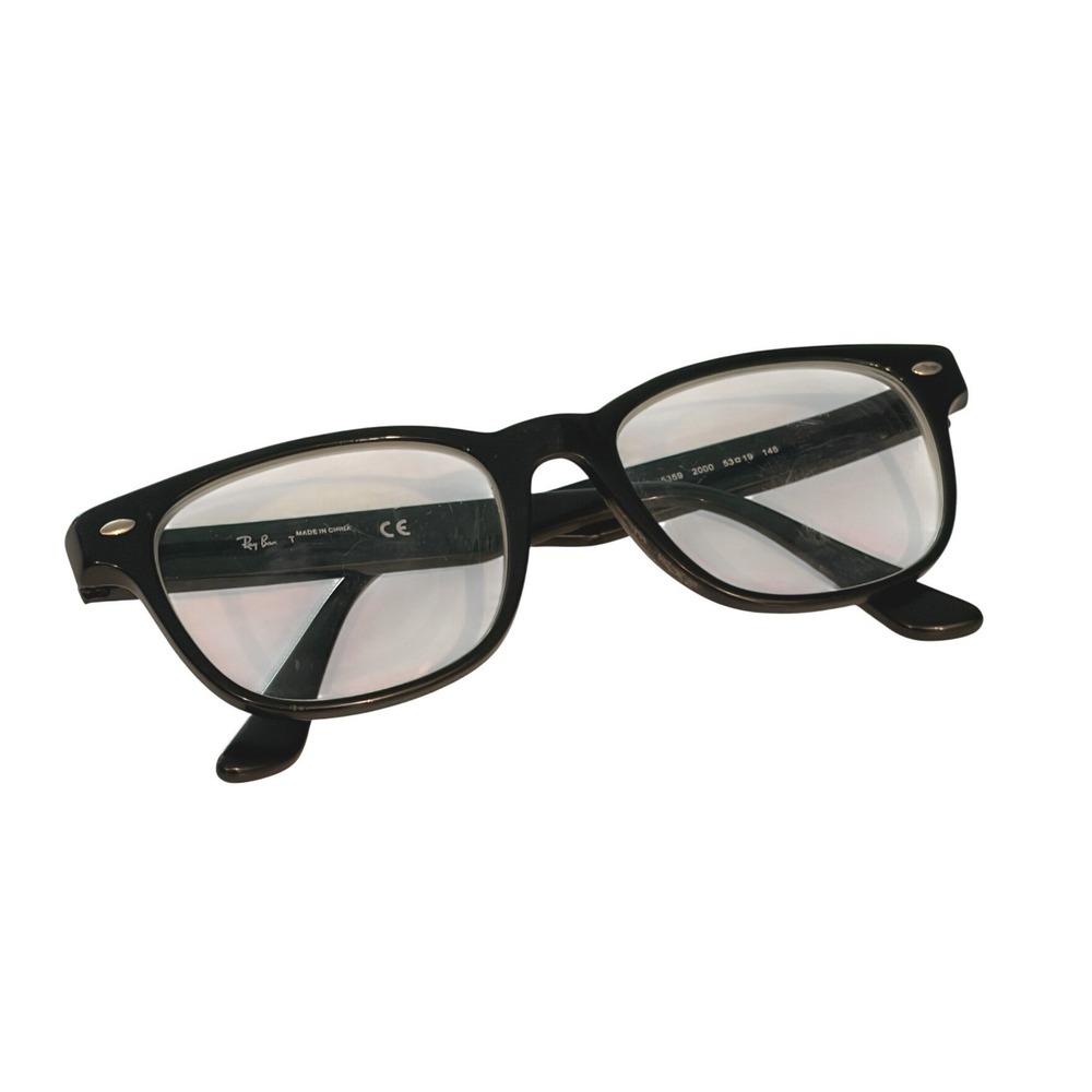 Ray-Ban RB 5359 2000 Black Square Eyeglasses Frames 53-19-145 Unisex Designer